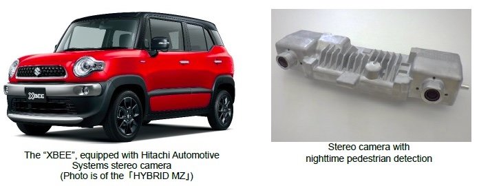 Hitachi Automotive Systems stereo camera with lane keep assist adopted by Suzuki for their XBEE with enhanced safety devices